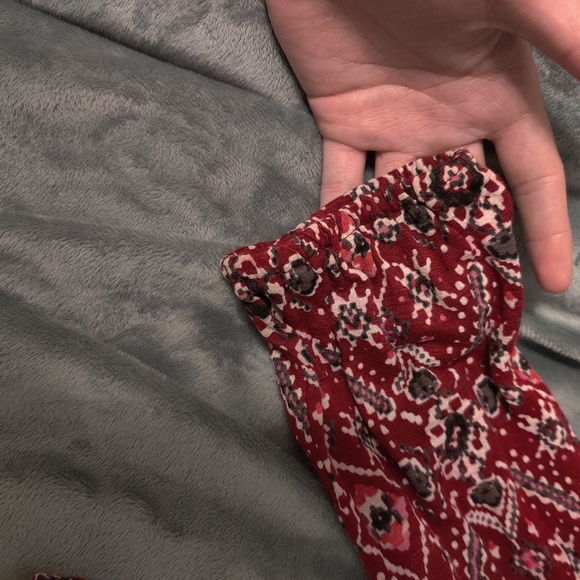 Lucky Brand Red Flowy Blouse - Picture 3 of 6